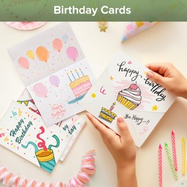 Blank Cards with Envelopes, 32 Pack Blank Greeting Cards, Heavyweight Folded Cardstock for DIY, Birthday, Thank You, Christmas, Wedding & All Occasion, 4" x 6"