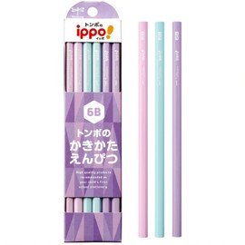 Tombow Pencil Kakata Pencil ippo! Plain 6B Purple 1 Dozen KB-KPB01-6B
