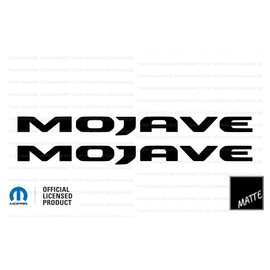 Decal Mods Mojave Hood Graphic Decal/Sticker fits Jeep Wrangler/Gladiator JL/JT (2019-2024) Black Matte CBM (Set of 2) | SJ1Y1