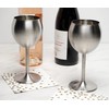 RSVP Endurance Stainless Steel Wine Glass, Set of 2