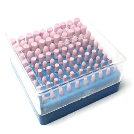 Oudtinx 100 pcs Abrasive Stone Points Electric Grinding Dremel Accessories Polishing Grinding Head Wheel Tool Kit For Dremel Rotary Tool (Red)