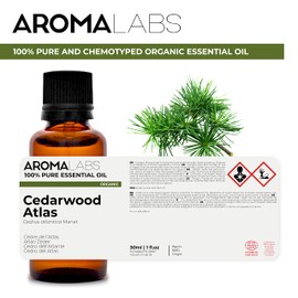 Organic Cedarwood Essential Oil (30ml) - 100% Pure, Ecocert Certified Organic - Best Therapeutic Grade Essential Oil