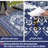 GAOMON Patio Rugs Outdoor 8x10 Waterproof Reversible Plastic Straw Rug,