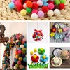 Pompoms for Crafts, 3 cm Pompom Balls, Small Pompoms, 200