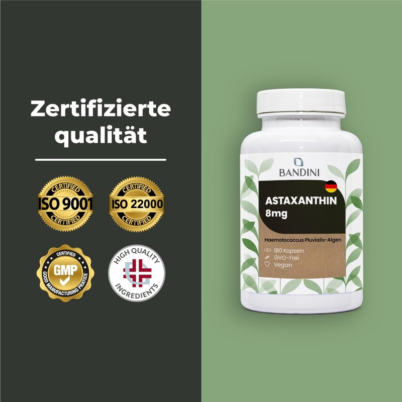 Bandini® 8 mg Astaxanthin - 180 Depot Capsules - Vegan