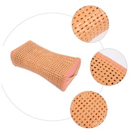 WHAMVOX Neck Cushion for Heat Therapy Bamboo Pillow for Seniors Woven Pillow Simulated Bamboo Mat Bed Pillow
