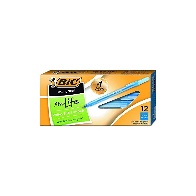 Round Stic Xtra Precision Ballpoint Pen Fine Point (0.8mm) -