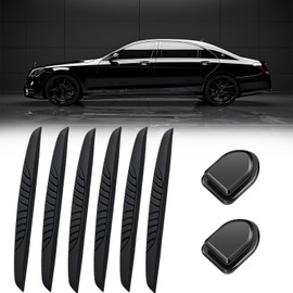 Car Anti-Collision Strips, Car Door Edge Protection, Door Edge Protection, Car Rubber, 6 Pieces Car Door Edge Protection Set, Car Door Anti Scratch Protector, Rubber Bumper Protective Strips, Black