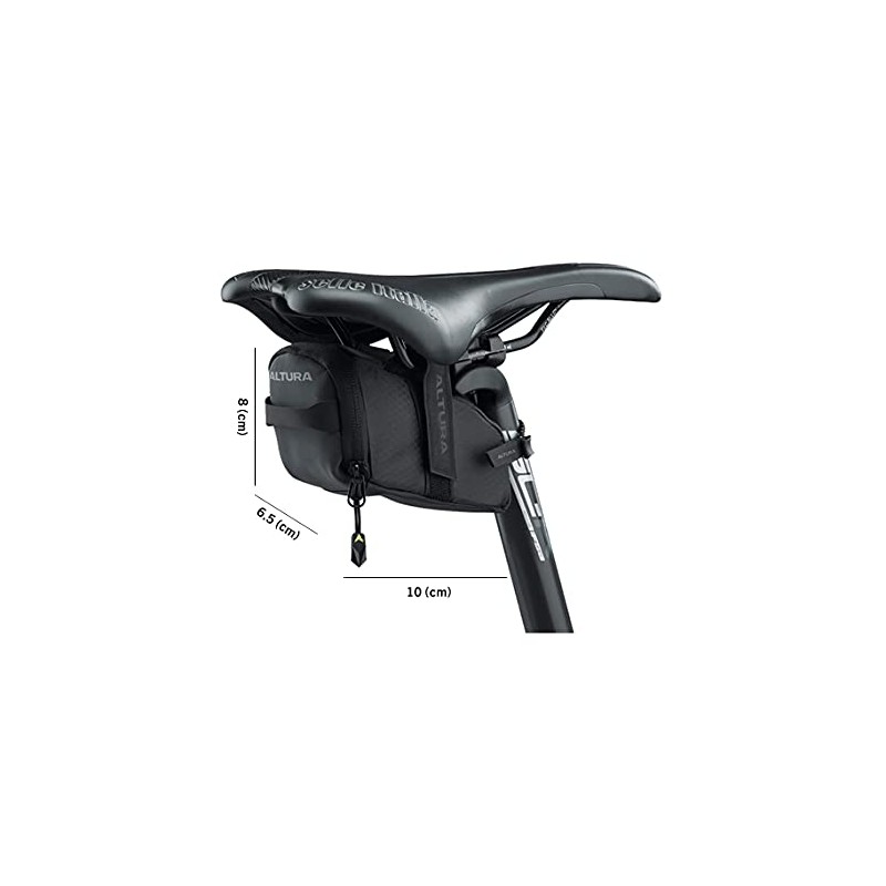 Altura Unisex's Nightvision Road Saddle Bag, Black, 0.4 Litre