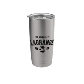 The Village of LaGrange Classic Style Palm Trees Design Stainless Steel Insulated Tumbler