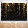 AIBIIN 7x5 ft Black and Gold Graduate Backdrop Wedding Anniversary