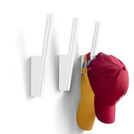 Ozueccr Hat Rack for Baseball Caps – Wall Mounted Vertical Hat Holder, Multi-Purpose Wall Hook, Closet Cap Organizer, Sturdy Compact, Easy to Install