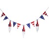 National Tree Company Patriotic Hanging Garland Decoration, Red, Decorated with