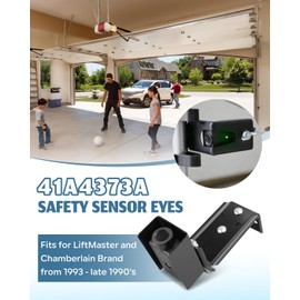 Urnqowuy 41A4373A Garage Door Safety Sensor with Bracket Fit for LiftMaster and Chamberlain Garage Door Opener, Safety Sensors Beam Eyes