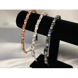 Seleny Crystal Embellished Rhinestone Headband (Gold, 1 cm)