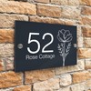 Badgemaster Modern Anthracite House Number Sign Plaque Stainless Steel Standoffs
