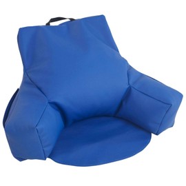 FDP SoftScape Relax-N-Read Bean Bag Chair with Supportive Back Rest and Storage Pockets, Flexible, Portable, Alternative Seating for Toddlers, Preschoolers, and Kids - Blue