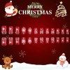 RIICFDD Christmas Press on Nails Short Square Fake Nails Red