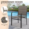 VICLLAX Patio Dining Chairs Set of 4, Outdoor Wicker Chairs