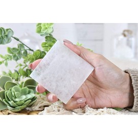 Selenite Charging Plate Square | Selenite Plate 3 inch | Plate For Charging Crystal | Crystal Healing | Crystal For Cleansing | Selenite Slab | Selenite Charging Plate Square