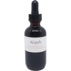 TCEShop Kush Scented Body Oil Fragrance [Glass Dropper Top - Dark Brown - 2 oz.] - ID#23025