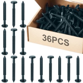 Blulu 36 Pcs 3 Inch Vinyl Shutter Fastener Window Panel Peg Lok Pin Pegs Screws Shutter Spikes Anchor (Forest Green)