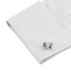 silver badminton feather shuttle cufflinks cufflinks n02709, Brass, No Gemstone
