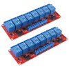 2PCS DC 12V 8 Channel Relay Module with Optocoupler Isolated