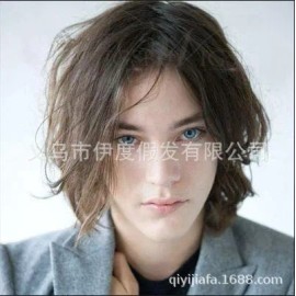 OEM Peluca Masculina Europea Y Americana Estrella De La Moda Mar