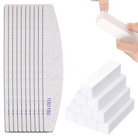 GNHG 20 Stück Professionelle Maniküre-Tools, Nagelfeilen, Nagellack-Blöcke, Nagelfeilen Doppelseitige, Nagelfeilen für Gelnägel, Nagelfeilen Einweg, Gelnägel Werkzeuge & Zubehör