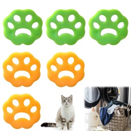 6 pieces pet hair remover for laundry, washing machine lint remover, hair catcher for laundry, protects clothes, bedding and pet beds, environmentally friendly and hypoallergenic