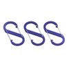 Aluminium S-Shaped Carabiner Hooks, 88mm x 40mm, Set of 3,