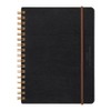 DESIGNPHIL 15222006 Midori Ring Notebook, Grain, B6 Transformation, Black
