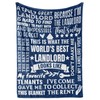 Huglanket Landlord Gifts Throws for Men Women, Funny Flannel Blanket