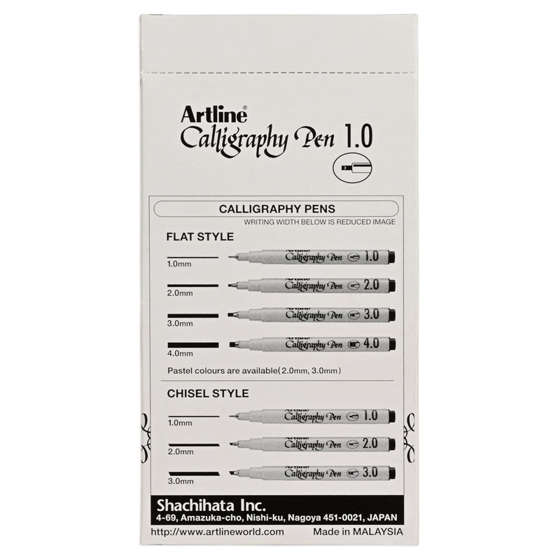 Artline Calligraphy 1.0mm Pen - Black