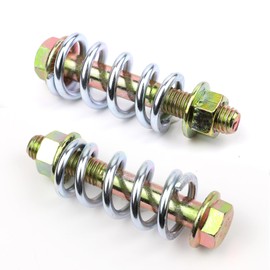 Hovom 2PCS Car Exhaust Manifold Bolts, M10-1.5×3.15mm Exhaust Spring Bolt & Nut Kit, Automotive Exhaust Bolt and Spring Hardware Kit with Nuts Gaskets, Exhaust Flange Bolts Replacement (Rose Golden)