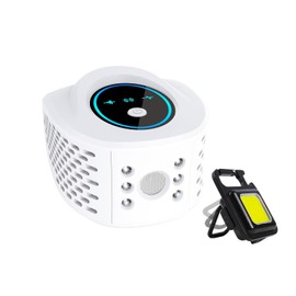 CUZCOP Ultrasonic Mouse Repellent Intelligent High-Power Dual-Wave Frequency Conversion 360-degree All-Round Repellent for Mouse Suitable for Home/Warehouse/Restaurant/Hotel/Livestock Farm (White)