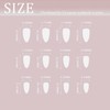Sethexy 24 Pcs Almond Glue On False Nails