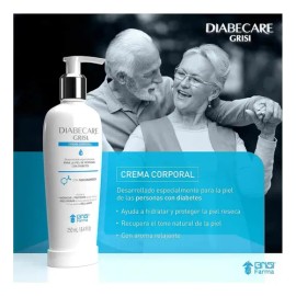 Diabecare GRISI Farma – Crema CORPORAL HIDRATANTE – Con extractos naturales que nutren y regeneran la piel sensible, para un rostro radiante y aroma f