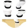 ieron 2cm Offset Toilet Connection Pipe, Plastic Excentric Angled Rigid