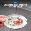 2 Pack – 3-in-1 Kitchen Sink Drain Strainer Stopper, 304