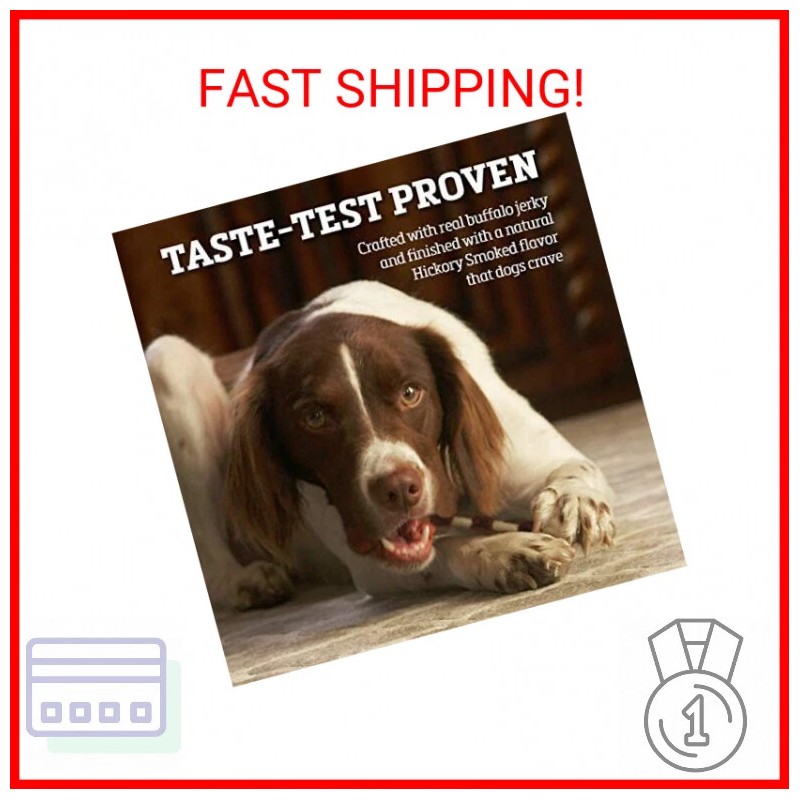 Buffalo Range Rawhide Dog Treats, Grass-Fed Buffalo, Jerky Kabob, 18