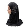 Ylucky Girls Muslim Hijab Floral Lace Head Scarf Kids Islamic