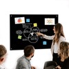 QUEENLINK Black Dry Erase Board, 36" x 24" Magnetic Glass