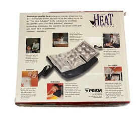Prism NEW THE HEAT SOLUTION Instant Portable Heat Pack Reusable Moist Heat Sealed