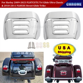 Unbranded Chrome Tail Light Visor Cover For Harley Tri Glide Ultra FLHTCUTG Trike FLHXXX