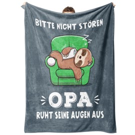 musaecoin Gifts for Grandpa, Grandpa Gift Cuddly Blanket, Blanket Gift, Grandpa Birthday, Birthday Gift for Grandpa, Mother's Day Gift for Grandpa, 157 x 132 cm Flannel Blankets