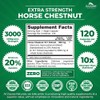 Zazzee Extra Strength Horse Chestnut 10:1 Extract, 3000 mg Strength,