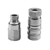 GLOCRORET 1/4" NPT X 1/4" Body Flat Face Hydraulic Quick
