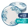 Lashuma Set of 4 Dinner Plates Blue Flowers Gentian Dinner